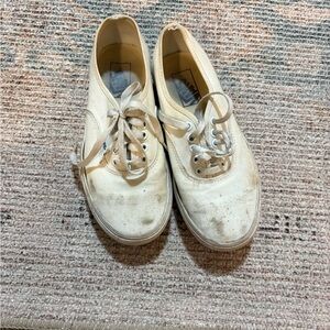 Vans Women's Cream platform Canvas Shoes